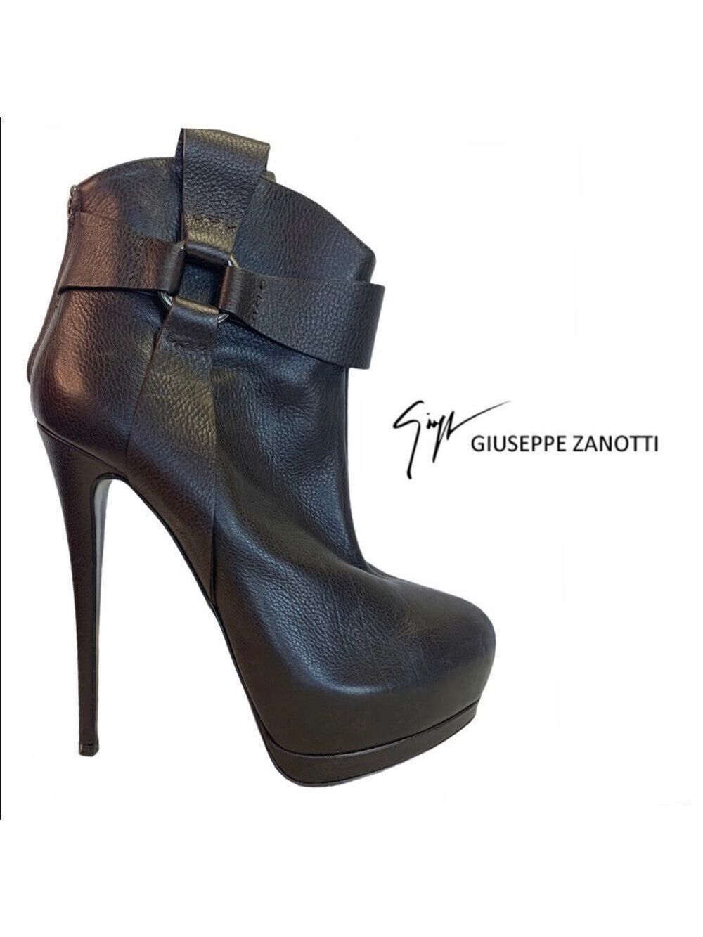 NWOB Giuseppe Zanotti brown leather platform boot